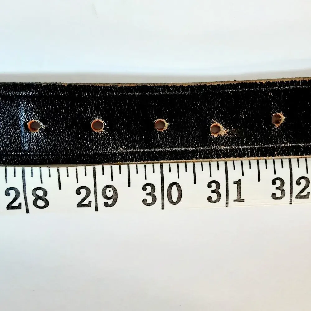 Distressed Vintage US Postal Approved Uniform Work Belt 30 Top Grain Leather